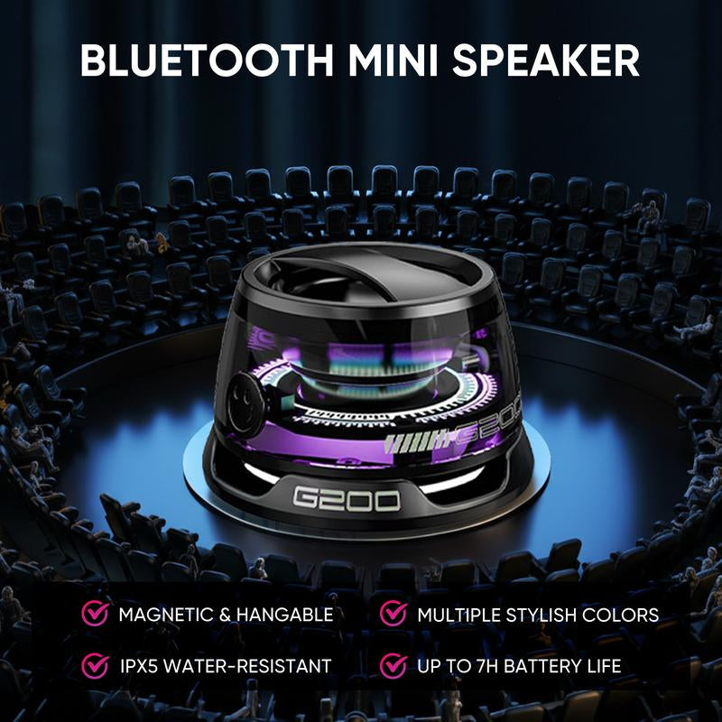 Mini Speaker Set - Perfect Match | TWS Interconnected Stereo System / Connect Two Devices via Mobile Phone, Eliminating the Single-Sided Listening Experience / Compact Design Creates Surround Sound in the Living Room, Making Music Available Everywhere