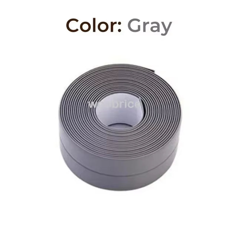 1 Roll PVC Sealing Strip Tape for Bathroom Bath Toilet Kitchen Caulk Tape Self Adhesive Waterproof Wall Sticker Mold Proof Tapes