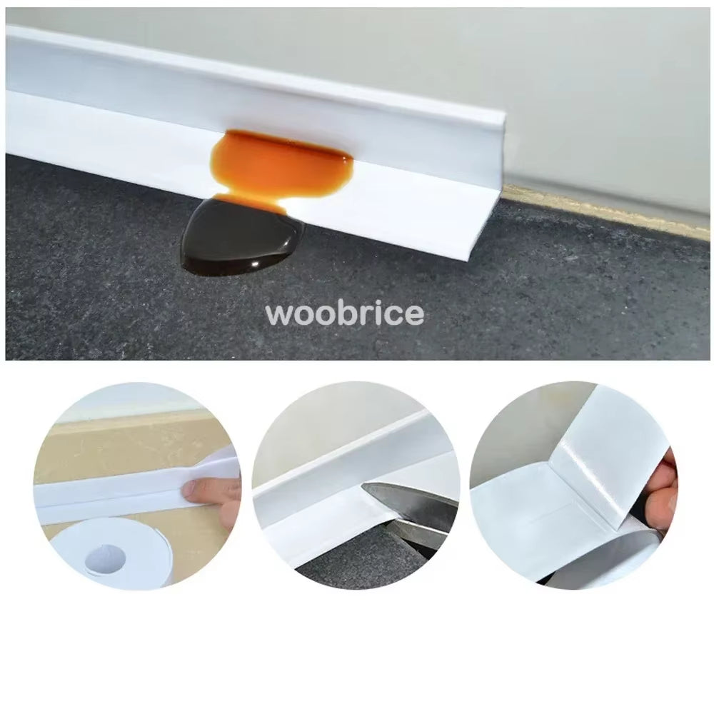 1 Roll PVC Sealing Strip Tape for Bathroom Bath Toilet Kitchen Caulk Tape Self Adhesive Waterproof Wall Sticker Mold Proof Tapes