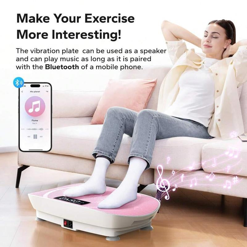 Electric Vibration Plate Exercise Equipment, Full Body Workout Fitness Platform, with Motor Speed Control, Adjustable Settings, Suitable for Home Training