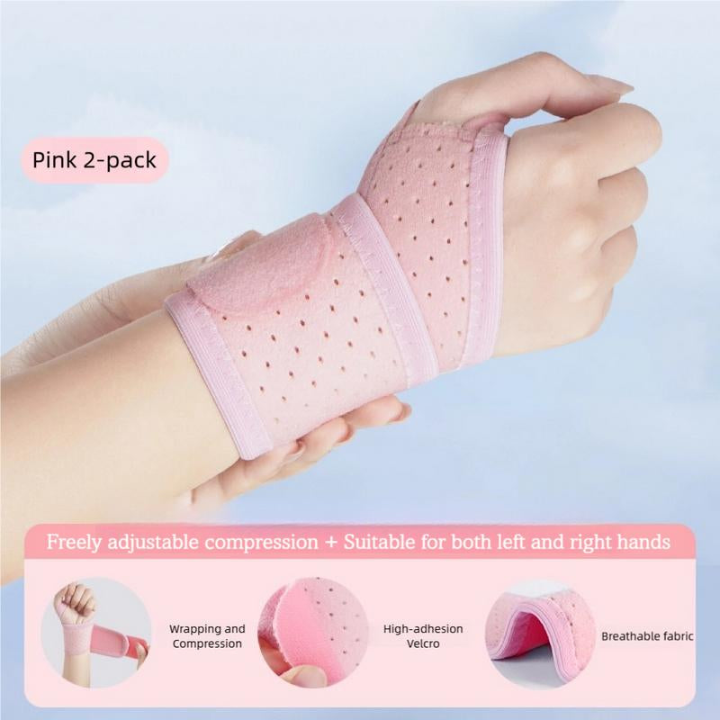2 Sports Wrist Guards, Open Design, High Elasticity & Freely Adjustable Tightness, Winding and Pressurizing, Mesh Breathability, Suitable for Tenosynovitis Issues, Fitness, Tennis and Other Sports, as Well as Wrist Protection in Daily Life and Work