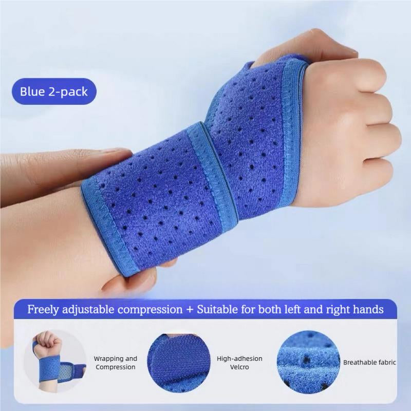 2 Sports Wrist Guards, Open Design, High Elasticity & Freely Adjustable Tightness, Winding and Pressurizing, Mesh Breathability, Suitable for Tenosynovitis Issues, Fitness, Tennis and Other Sports, as Well as Wrist Protection in Daily Life and Work