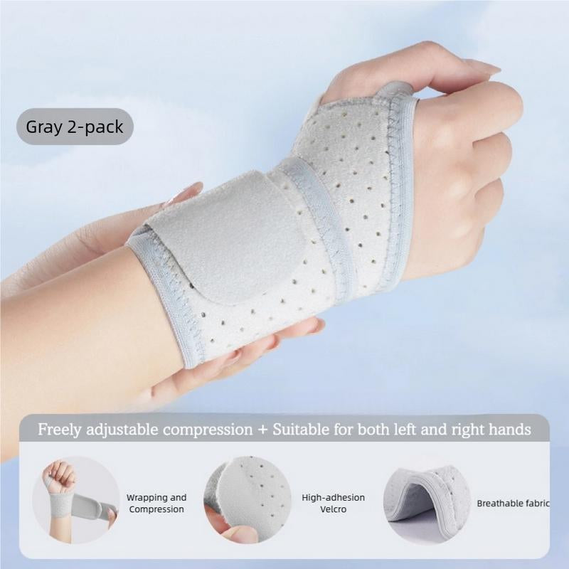 2 Sports Wrist Guards, Open Design, High Elasticity & Freely Adjustable Tightness, Winding and Pressurizing, Mesh Breathability, Suitable for Tenosynovitis Issues, Fitness, Tennis and Other Sports, as Well as Wrist Protection in Daily Life and Work