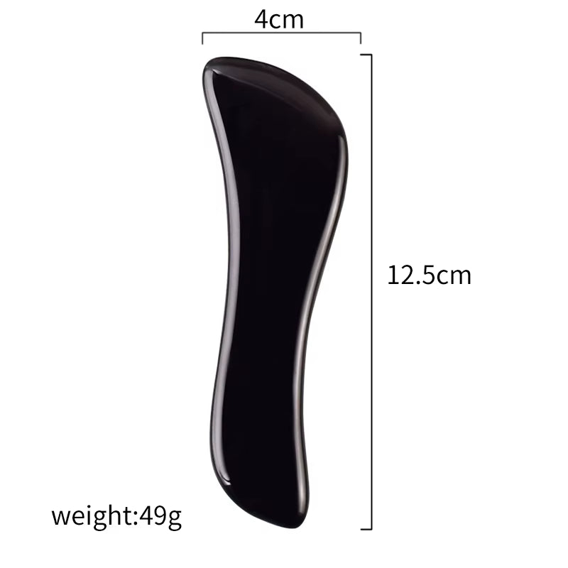 Wholesale Various Shape Black Obsidian Face Gua Sha Tool Sawtooth SPA Massager Acupuncture Facial Beauty Product for Health Care