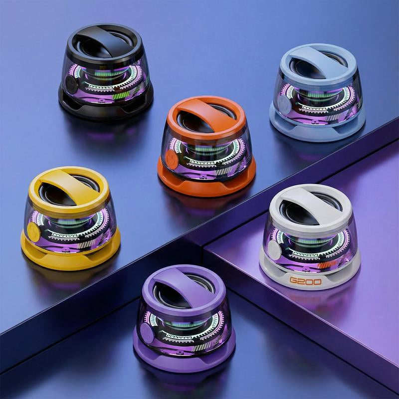 Mini Speaker Set - Perfect Match | TWS Interconnected Stereo System / Connect Two Devices via Mobile Phone, Eliminating the Single-Sided Listening Experience / Compact Design Creates Surround Sound in the Living Room, Making Music Available Everywhere